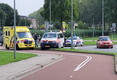 Fietster aangereden rotonde Groenezoom