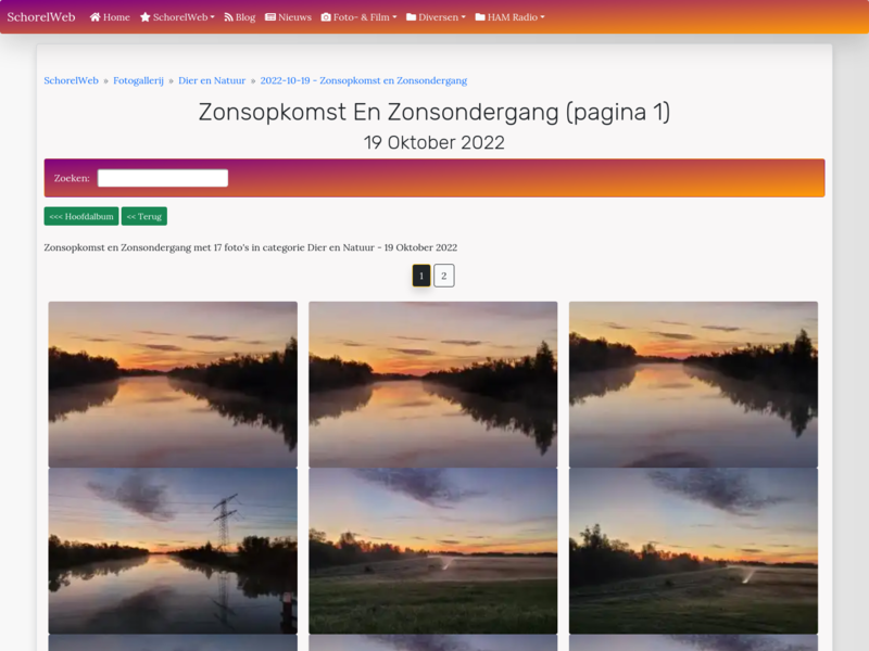 Zonsopkomst en Zonsondergang (pagina 1)