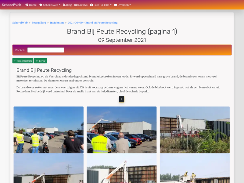 Brand bij Peute Recycling (pagina 1)