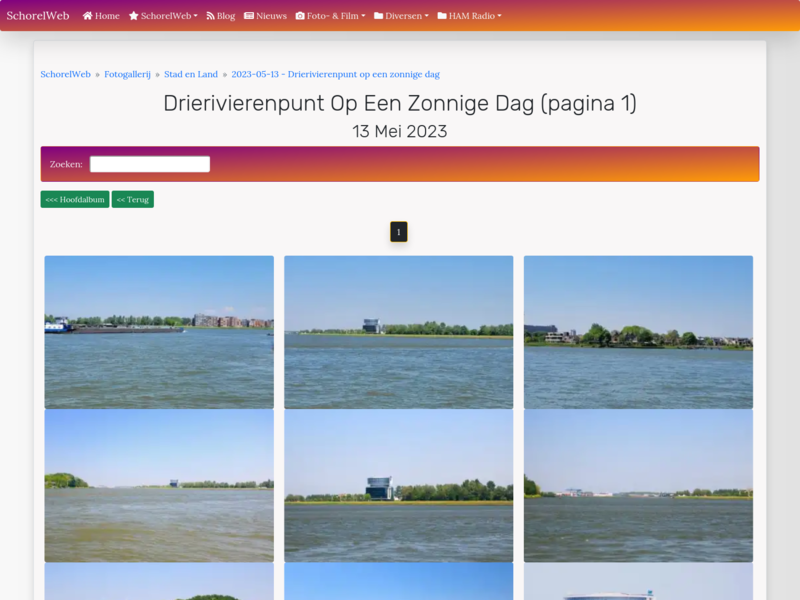 Drierivierenpunt op een zonnige dag (pagina 1)